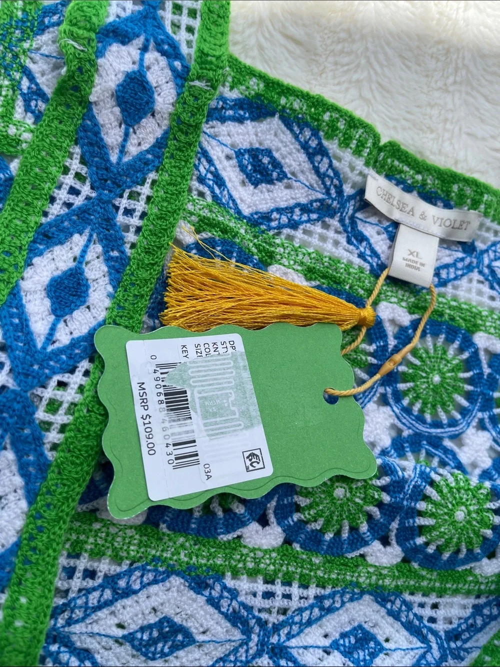 Chelsea & Violet Crochet Lace Tank Top NWT Size: XL
